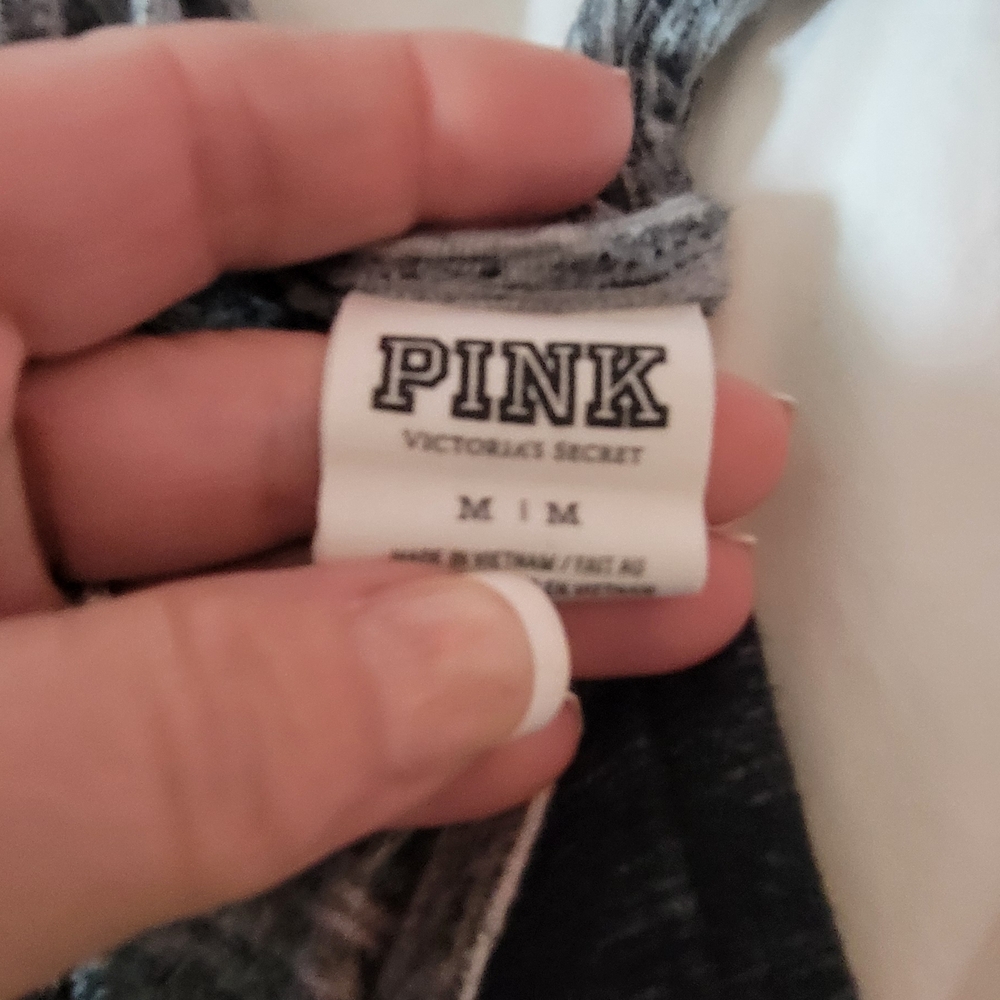 PINK Victoria's Secret Gray and Neon Yellow Shorts - Picture 2 of 8